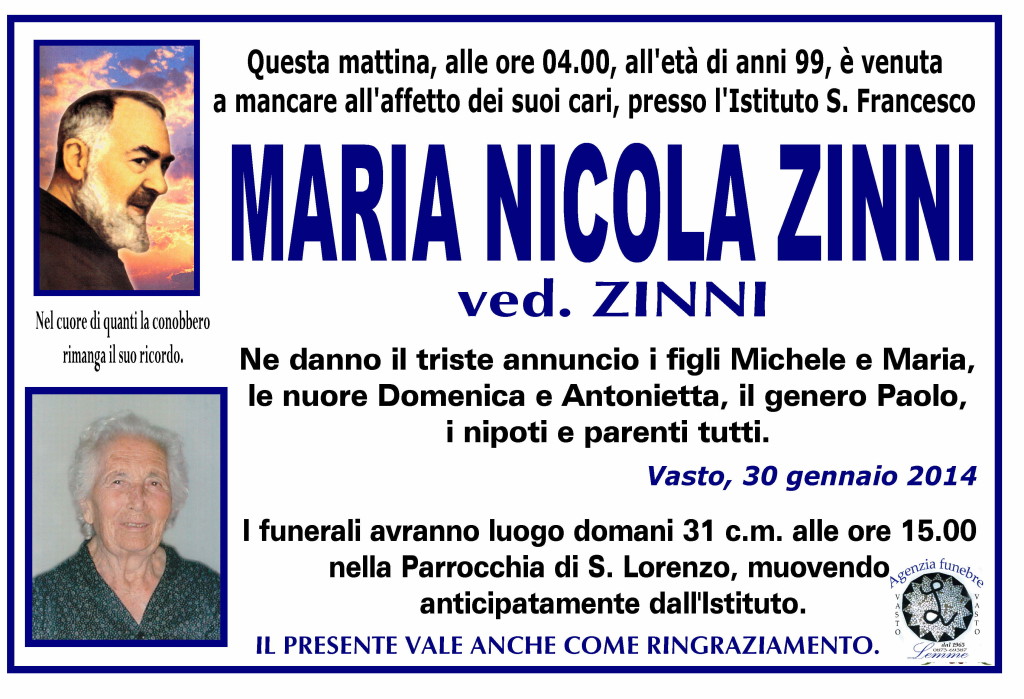 MARIA NICOLA ZINNI