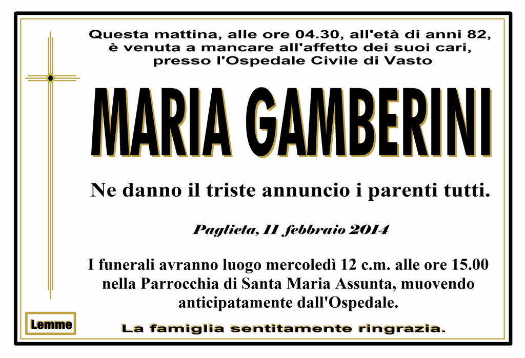 MARIA GAMBERINI