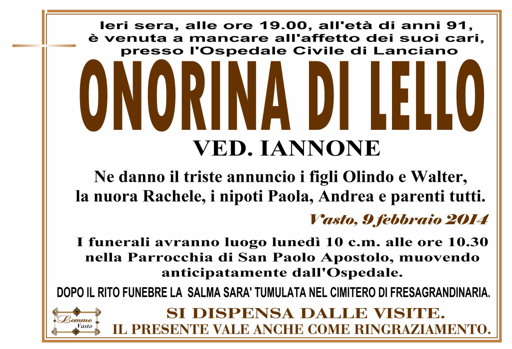 ONORINA DI LELLO