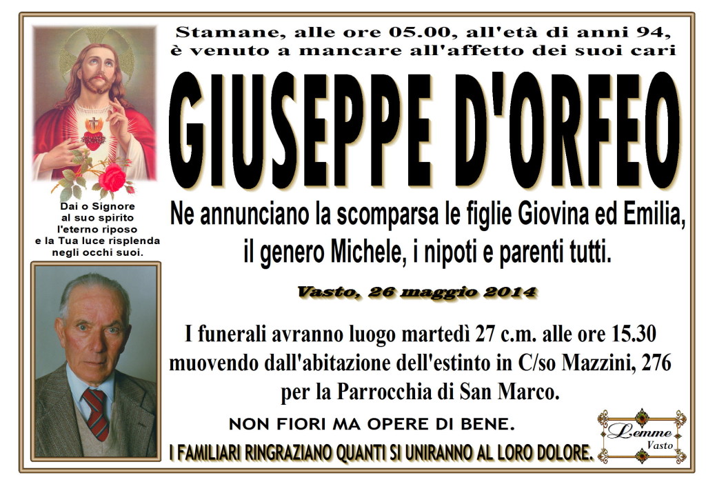 GIUSEPPE D'ORFEO