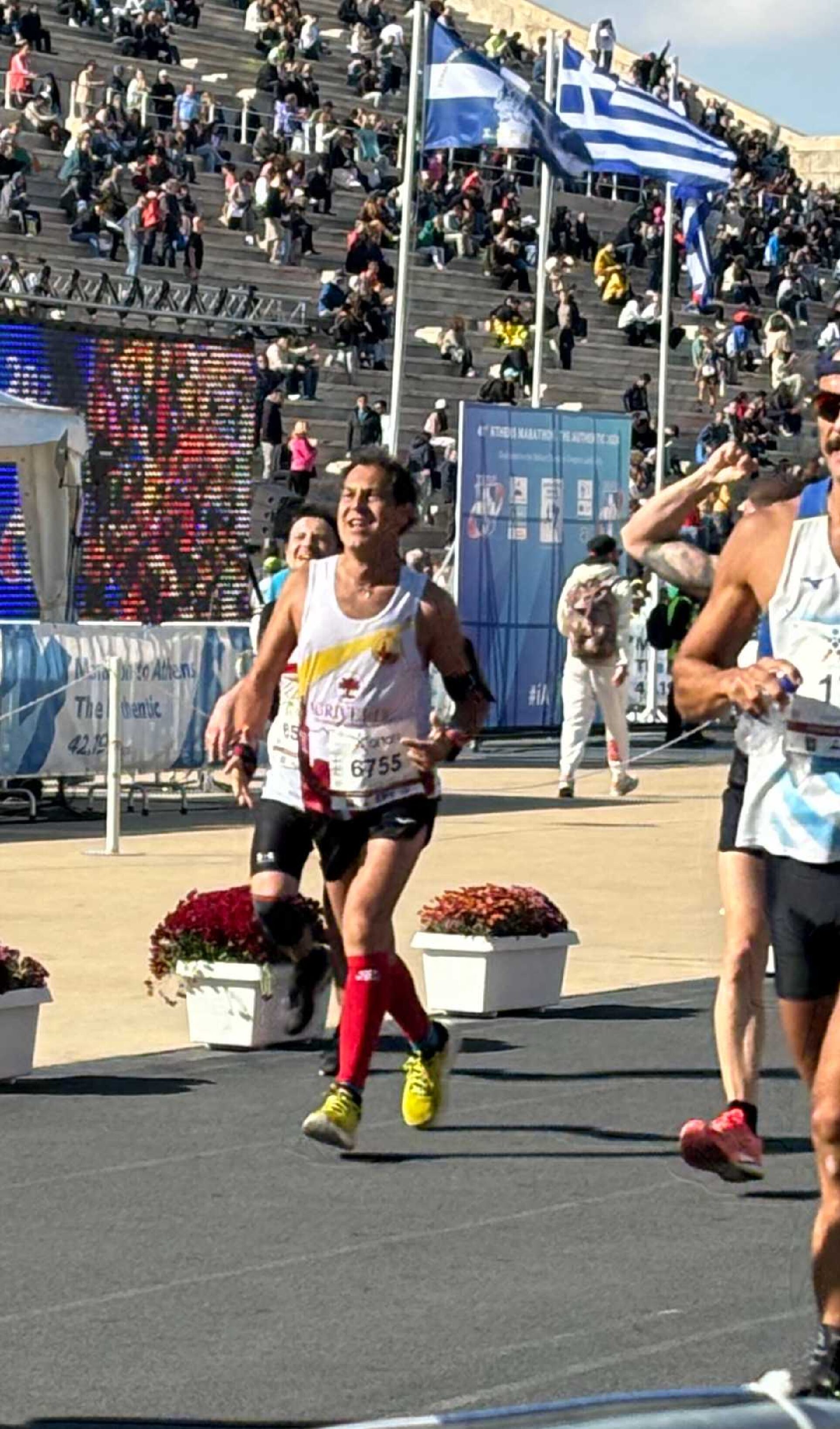 Marco Sallese della A.S.D. Runners Casalbordino alla Maratona di Atene