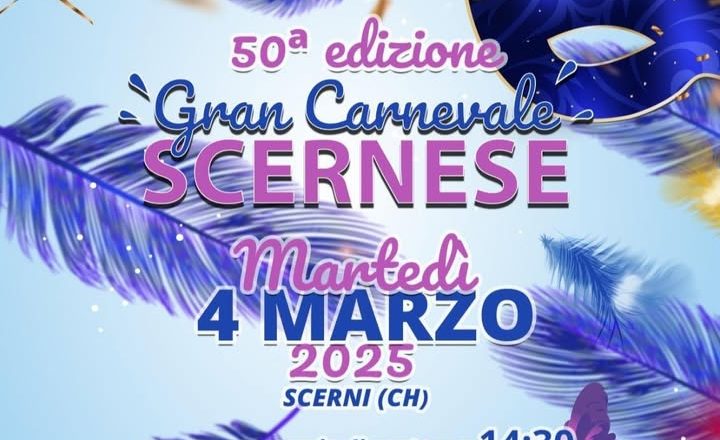 A Scerni la 50° edizione del Carnevale, ecco i divieti di sosta e chiusura al traffico