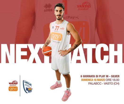 Domenica sera “Vasto Basket-Virtus Civitanova”