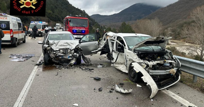 Grave incidente sulla Trignina in territorio di Tufillo, sei feriti, coinvolte due vetture ed un camioncino