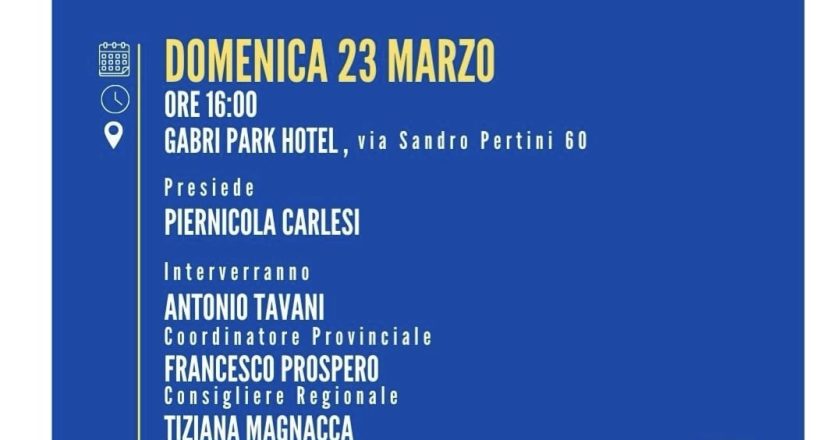 San Salvo, oggi pomeriggio il congresso cittadino di Fratelli d’Italia