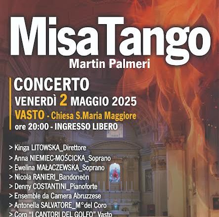 Vasto, oggi a Santa Maria Maggiore il concerto musicale MisaTango