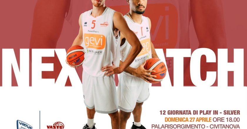 Vasto Basket attesa alle 18 a Civitanova: ultimo atto prima della lotteria playout