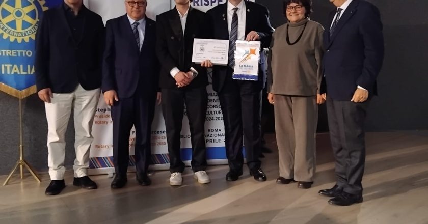 Ruben Scafetta trionfa al Premio Rotary: terzo posto nazionale