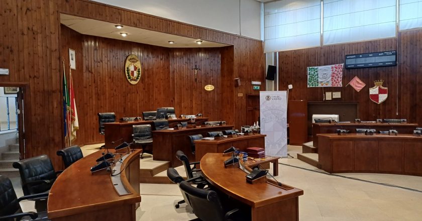 Vasto, oggi torna a riunirsi il Consiglio Comunale