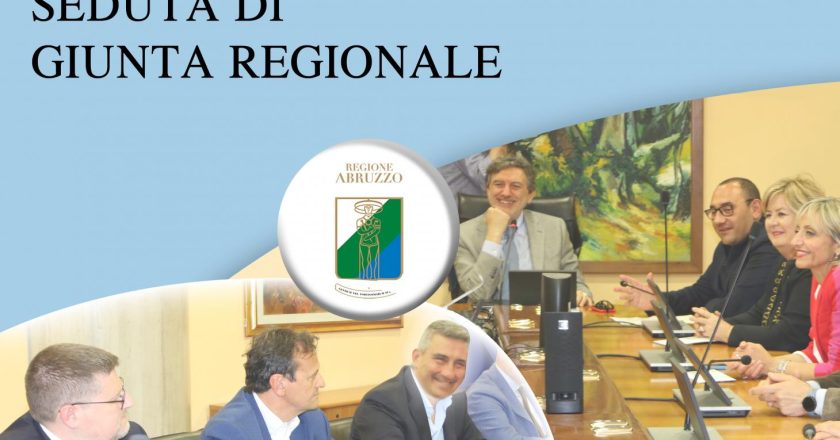 Giunta Regionale: i principali provvedimenti adottati ieri, lunedì 31 marzo