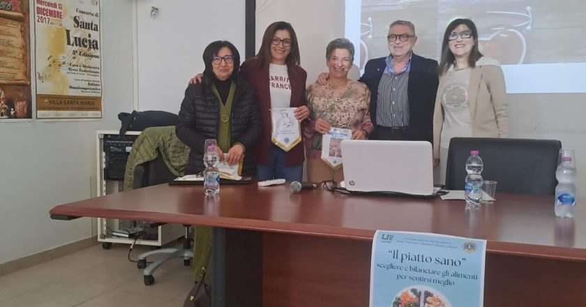 A Montenero di Bisaccia UniTrE e Lions hanno parlato di alimentazione sana