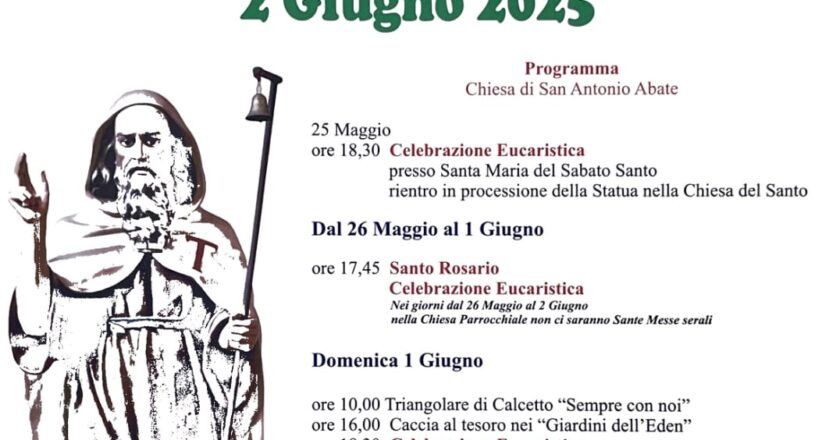 Vasto, il 2 giugno la festa di Sant’Antonio Abate