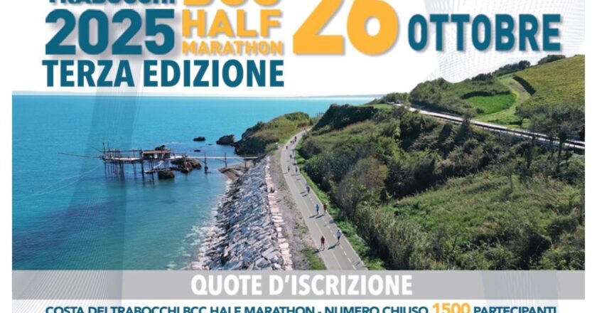 La ASD Podisti Frentani presenta la medaglia creata dagli Studenti del Liceo Artistico di Lanciano per la terza edizione della Costa dei Trabocchi BCC Half Marathon