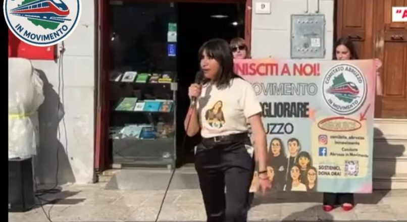 Il Comitato Abruzzo in Movimento in piazza a Vasto per denunciare l’inefficienza e la scarsa qualità del trasporto pubblico in Abruzzo