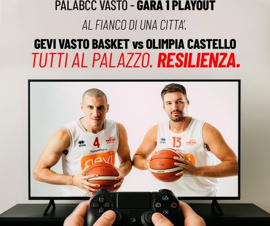 Basket, domenica sera, alle 19, la Ge.Vi. Vasto Basket ospita l’Olimpia Castello
