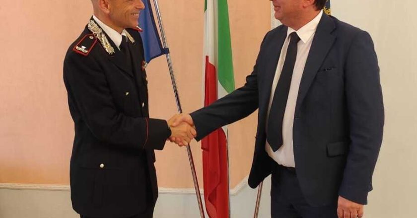 Incontro tra il direttore generale della Asl, Mauro Palmieri, e il comandante del Centro nazionale amministrativo dell’Arma dei Carabinieri, Baldassarre Daidone
