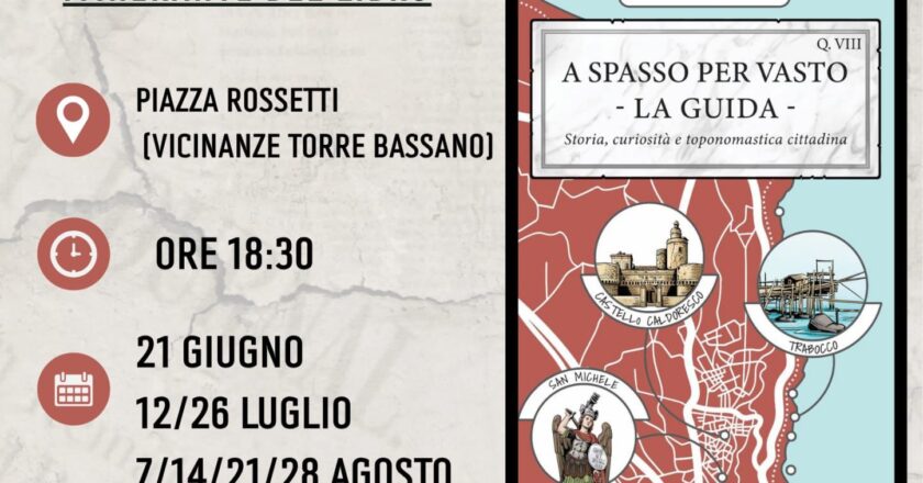 “A Spasso per Vasto”: presentazione itinerante del libro di Alessandro Cianci
