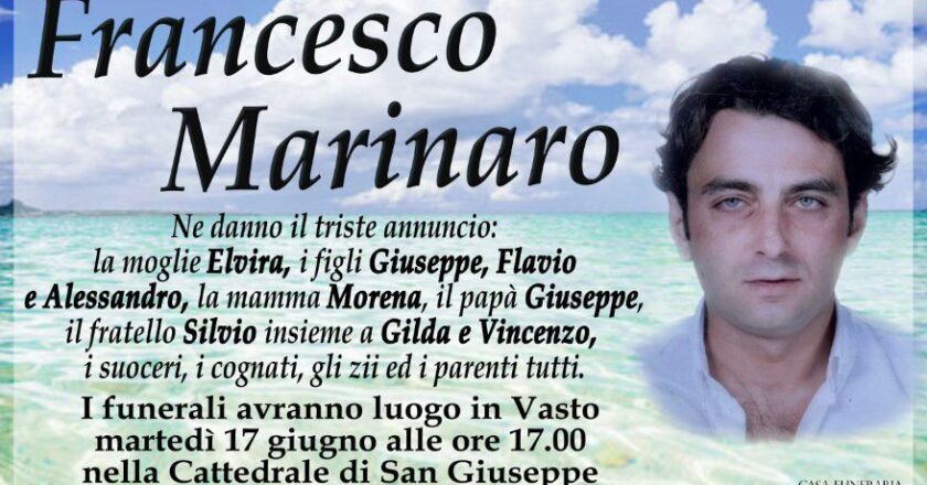 Domani alle 17 l’ultimo saluto a Francesco Marinaro