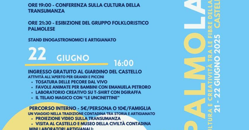Palmoli, il 21 e 22 giugno la prima edizione di Palmolana