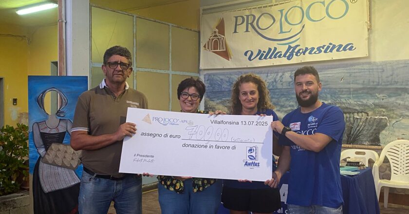 La Pro Loco di Villalfonsina dona all’Anffas Vasto il ricavato della “Passeggiata della Solidarietà” 