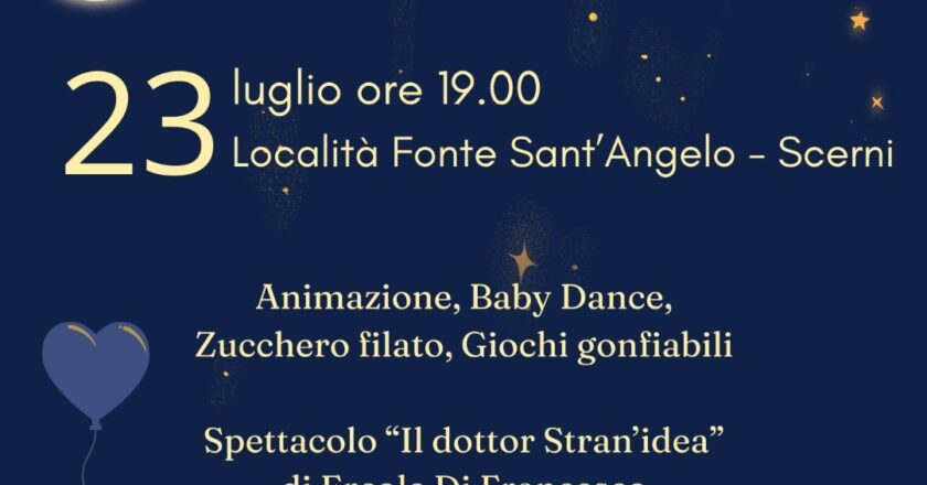 Scerni, tutto pronto per la quarta edizione della Notte Bianca dei bambini
