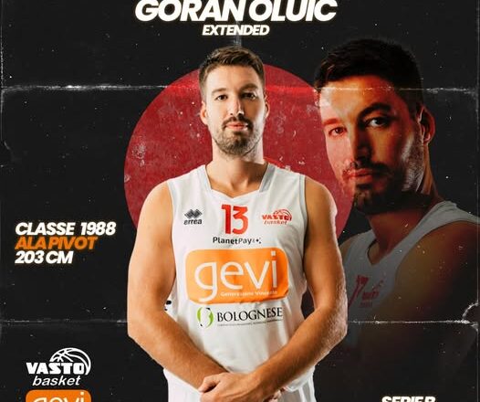 La Vasto Basket riparte da Goran Oluic