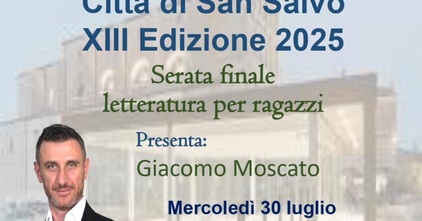 Premio Letterario “Città di San Salvo”, il 30 luglio la serata finale “Letteratura per ragazzi”