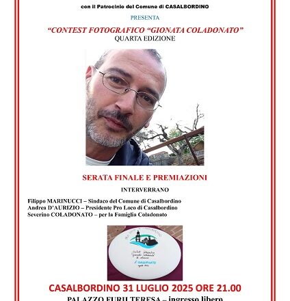 Casalbordino, giovedì 31 luglio i premi di poesia e fotografia