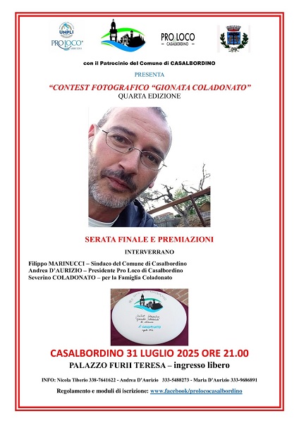 Casalbordino, giovedì 31 luglio i premi di poesia e fotografia