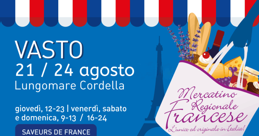 A Vasto Marina, dal 21 al 24 agosto,  arriva il Mercatino Francese
