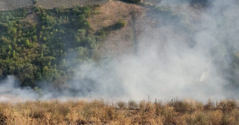 Scerni, incendio a Colle Marcello