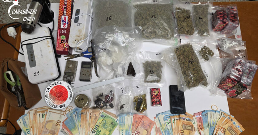 Lanciano: maxi sequestro di droga, 20enne di Casoli arrestato dai Carabinieri