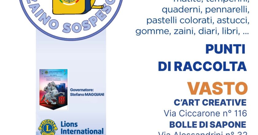 Zaino Sospeso 2025: un gesto di solidarietà per i bambini del territorio