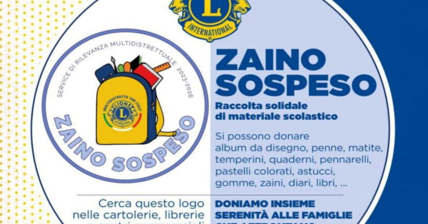 Torna l’iniziativa di solidarietà “Zaino Sospeso” promossa dal Lions Club Vasto Host