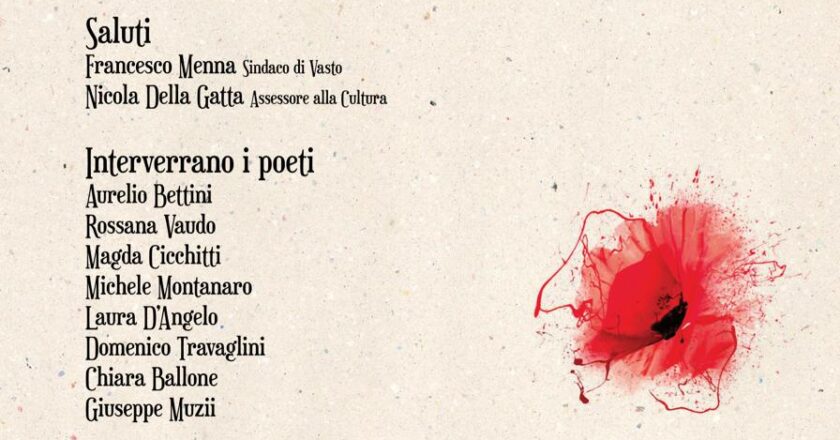 Il 13 settembre a Vasto la rassegna di poesia e arte contemporanea