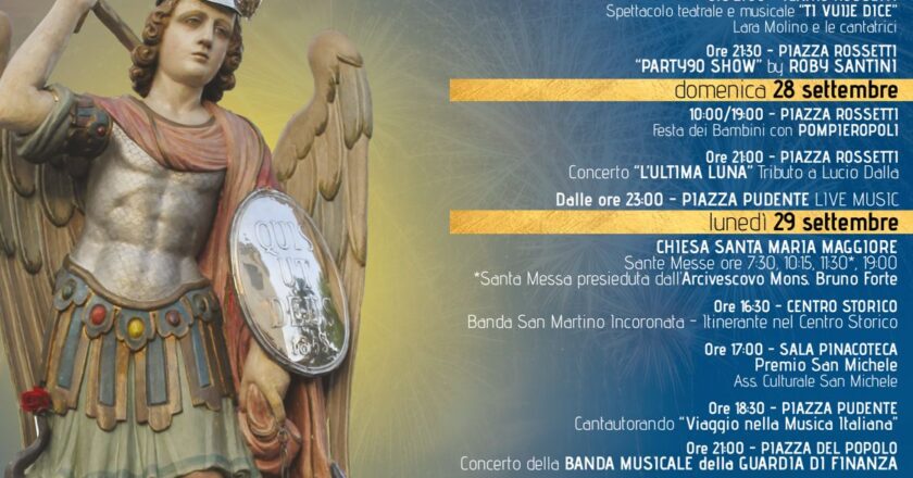 Festa di San Michele Arcangelo, cinque giorni ricchi di eventi per il patrono di Vasto