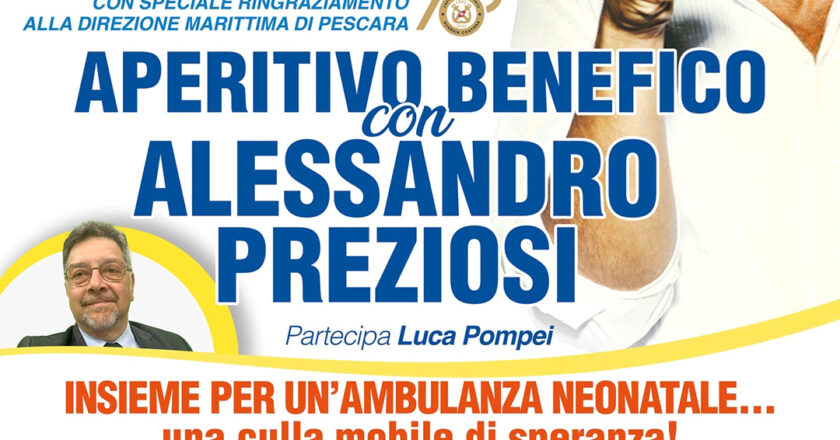 Aperitivo benefico di ADRICESTA con Alessandro Preziosi a Vasto
