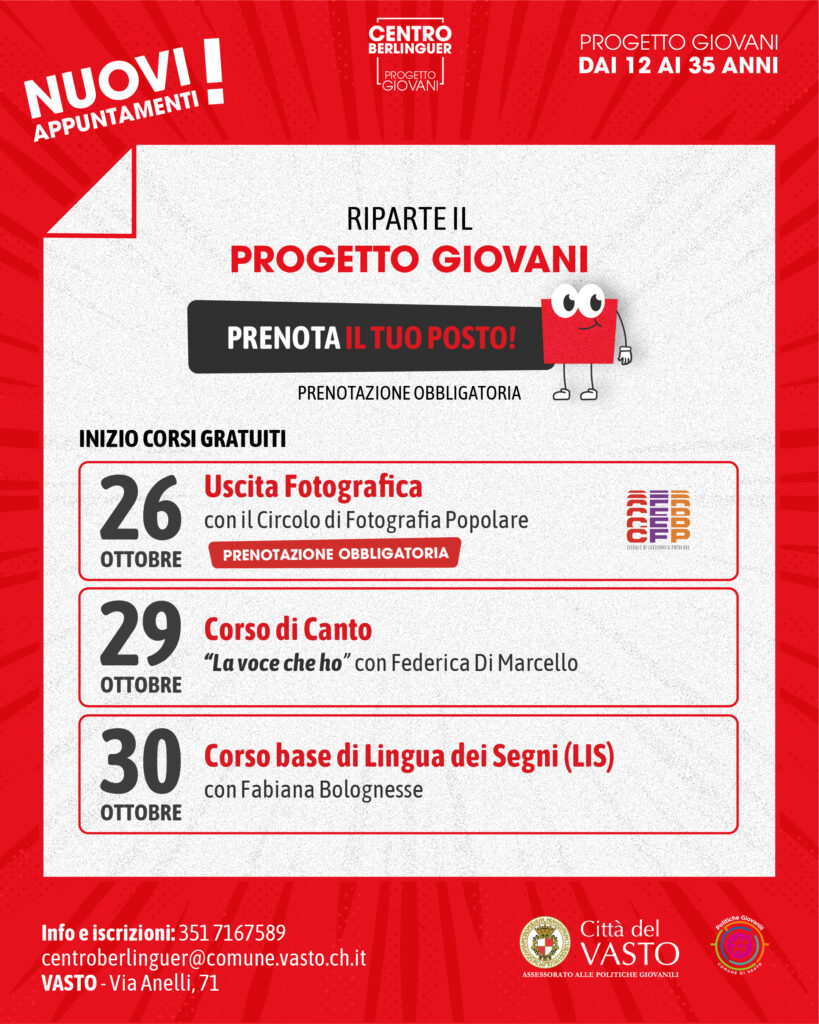 Ripartono il Progetto Giovani e Informagiovani, al via la nuova stagione di iniziative per le persone con età dai 12 ai 35 anni