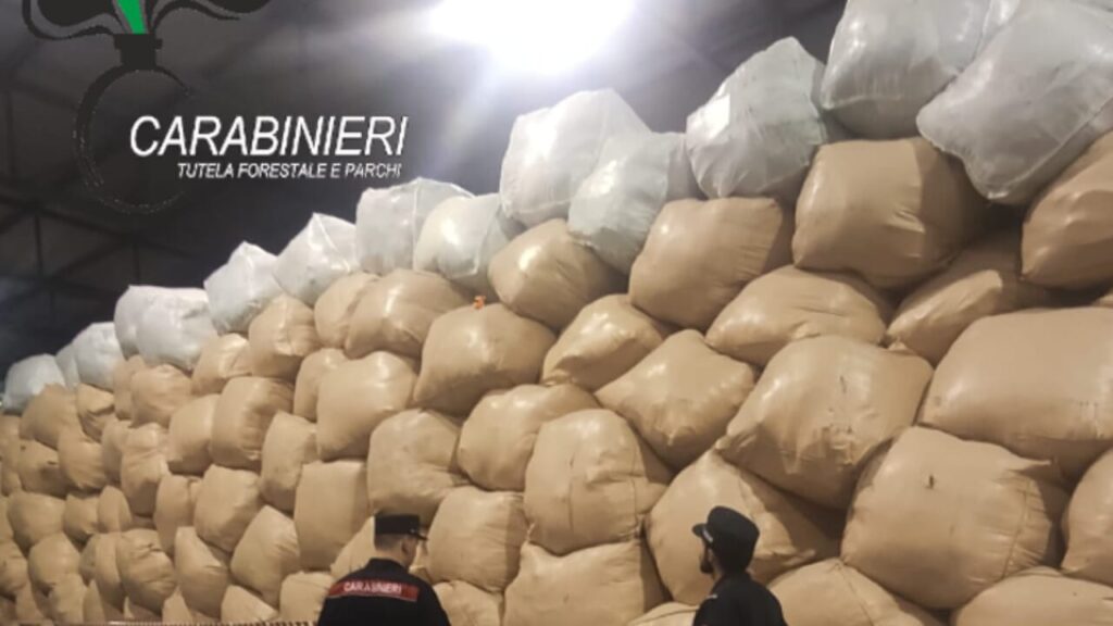 I Carabinieri della Tutela Forestale e dei Parchi sequestrano 230 tonnellate di rifiuti tessili