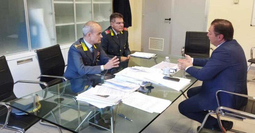 Il nuovo comandante provinciale della Guardia di finanza in visita alla Asl Lanciano Vasto Chieti