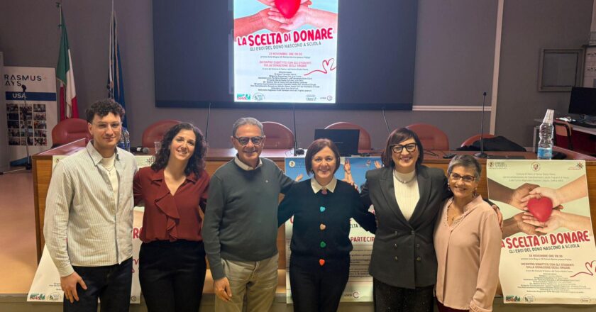 Vasto, oggi all’IIS Palizzi – Mattei il secondo appuntamento per l’iniziativa “La scelta di donare”
