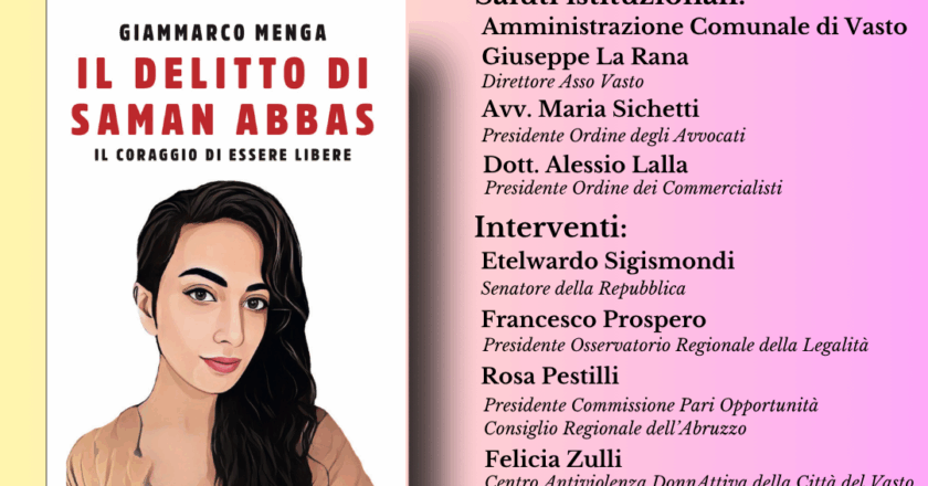 A Vasto l’autore Gianmarco Menga ospite dell’evento promosso dall’Osservatorio Regionale della Legalità e dalla Commissione Pari Opportunità