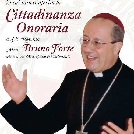 Vasto, il 4 dicembre la cittadinanza onoraria a Mons. Bruno Forte