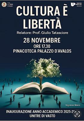 Vasto, oggi il primo appuntamento dell’Unitre: “Cultura è Libertà” il tema dell’incontro che apre l’anno accademico
