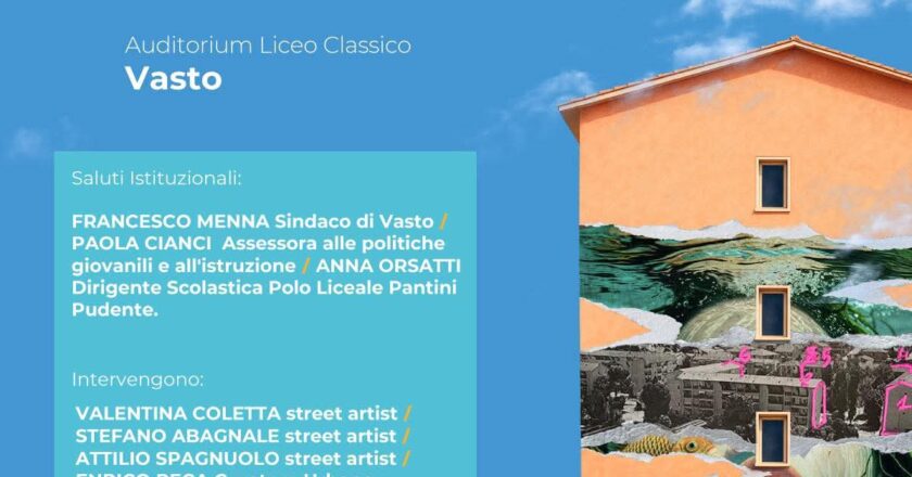 “Arte urbana e legalità”, se ne parla domani 15 dicembre all’auditorium del Liceo Classico di Vasto