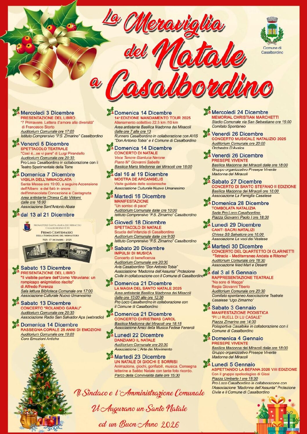 Casalbordino, ecco le iniziative promosse dall’Amministrazione per il Natale