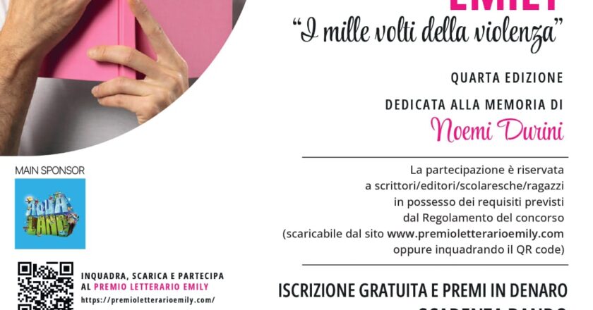 Al via la quarta edizione del Premio Letterario Emily “I mille volti della violenza”