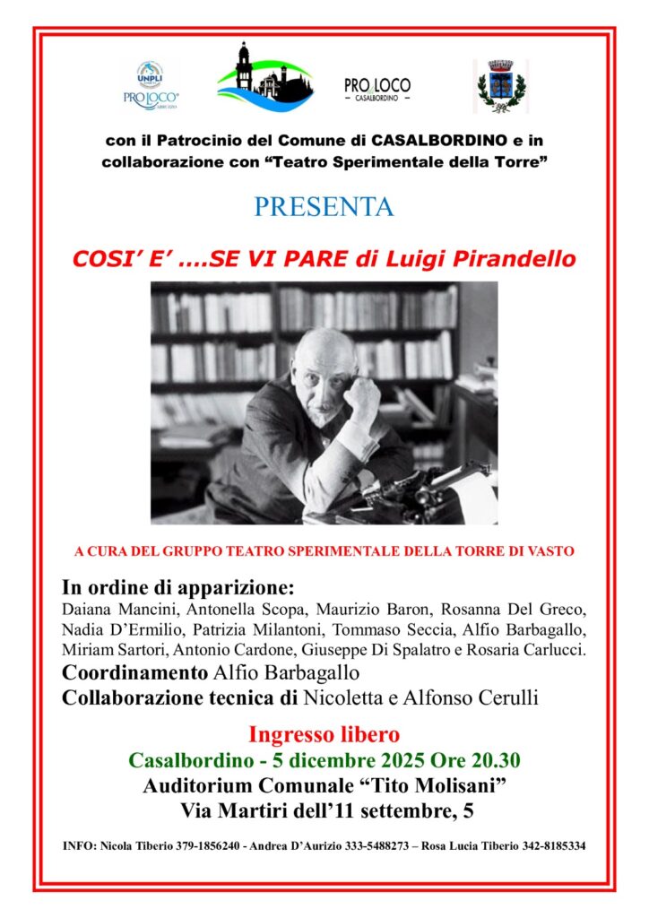 Casalbordino, il 5 dicembre il primo evento natalizio della Pro Loco