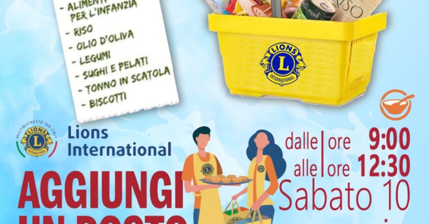 Il Lions Club San Salvo promuove la raccolta alimentare “Aggiungi un posto a tavola” contro la fame