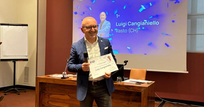 Da Vasto ai vertici nazionali: Luigi Cangianiello è il “Top Agent Italy 2025”